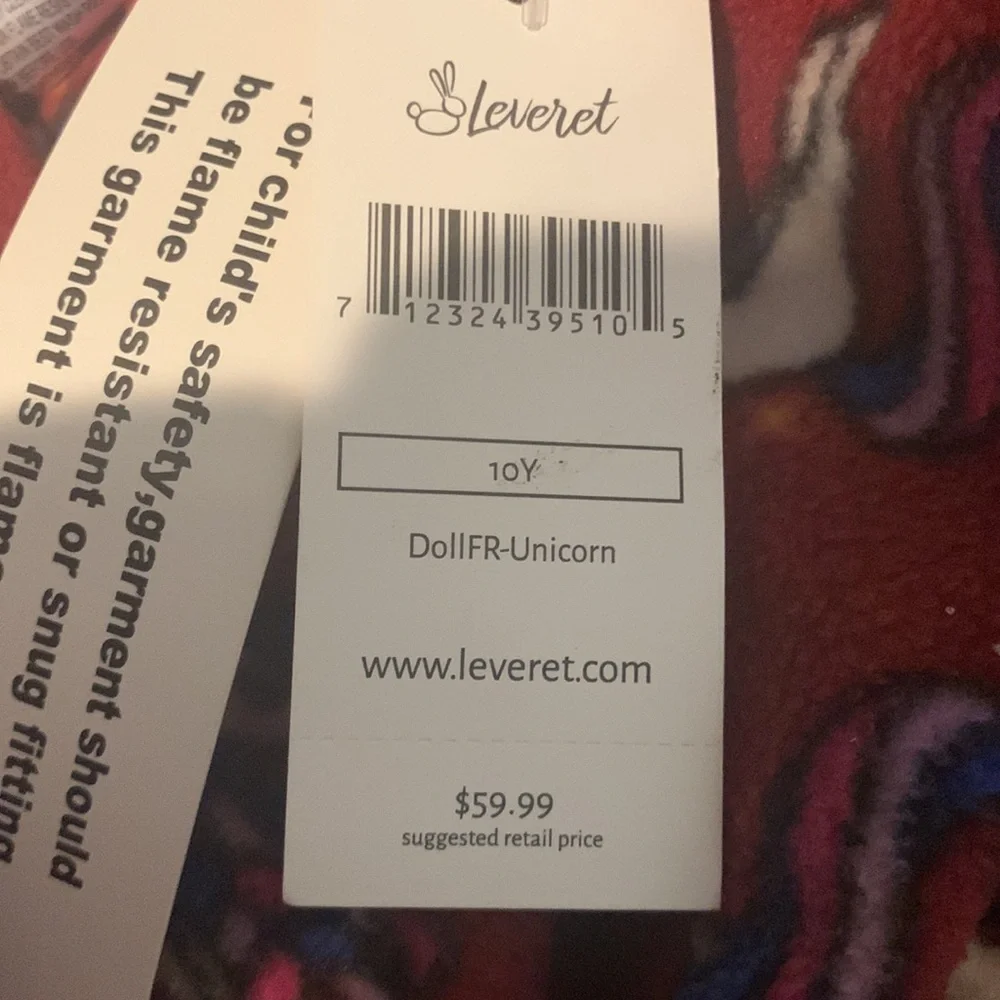 Leveret kids size 10 girl and doll fleece hooded robes - Picture 5 of 5